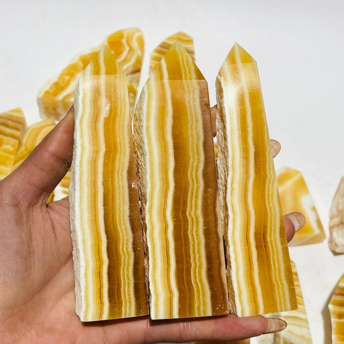 28 Pieces Beautiful Yellow Calcite Points