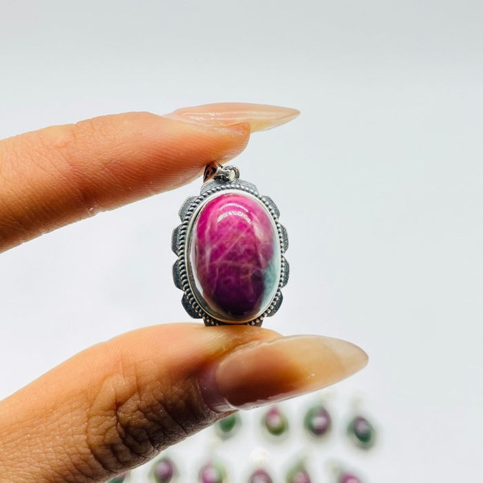 28 Pieces Sterling Silver Different Styles Ruby In Kyanite Pendant