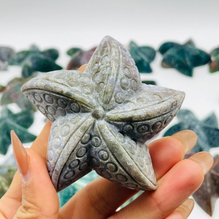 29 Pieces Beautiful Ocean Jasper Starfish Carving