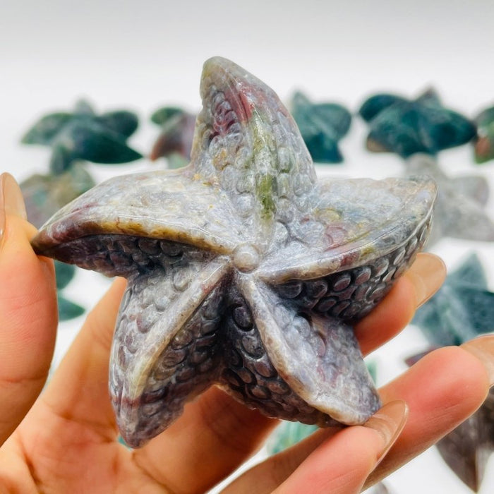 29 Pieces Beautiful Ocean Jasper Starfish Carving