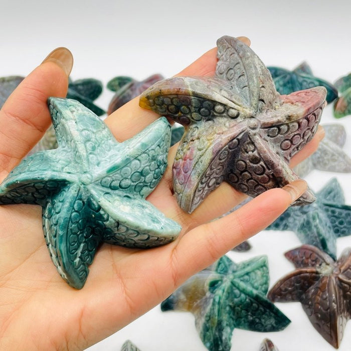 29 Pieces Beautiful Ocean Jasper Starfish Carving