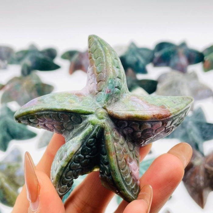 29 Pieces Beautiful Ocean Jasper Starfish Carving