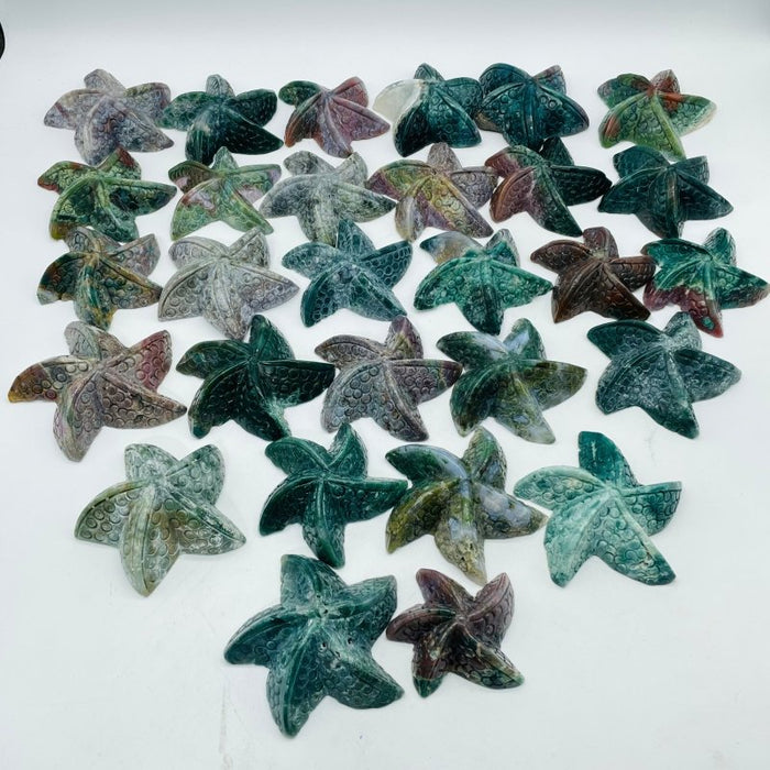 29 Pieces Beautiful Ocean Jasper Starfish Carving