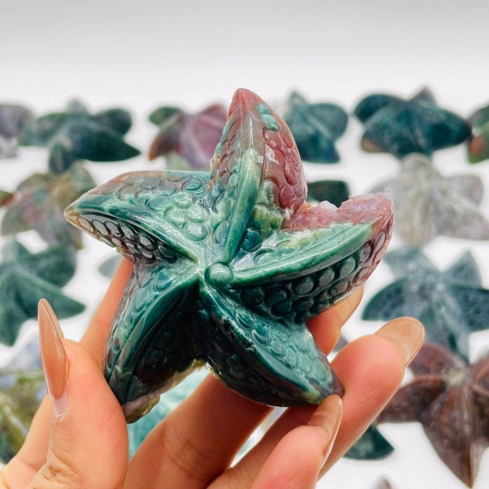 29 Pieces Beautiful Ocean Jasper Starfish Carving