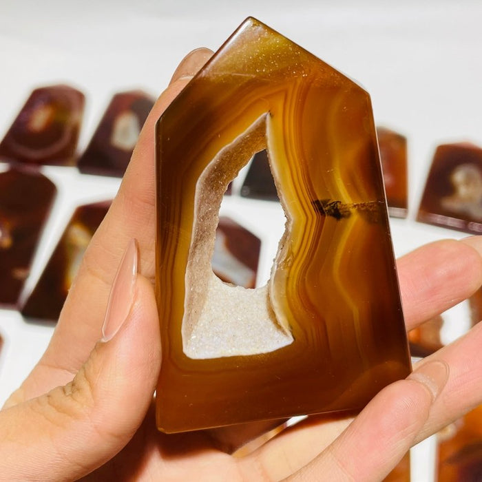 29 Pieces Geode Carnelian Tower Points