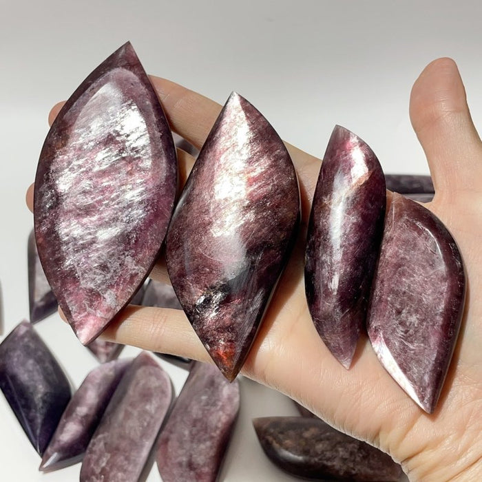 29 Pieces High Quality Purple Flash Lepidolite Leaf