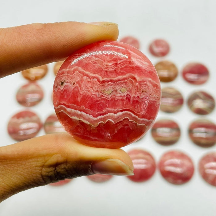 29 Pieces High Quality Rhodochrosite Round Plate DIY Pendant