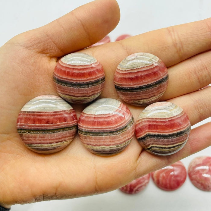 29 Pieces High Quality Rhodochrosite Round Plate DIY Pendant