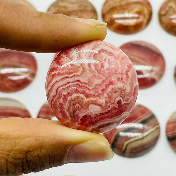29 Pieces High Quality Rhodochrosite Round Plate DIY Pendant