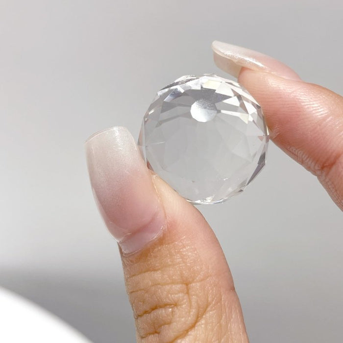 2cm/0.78In Clear Quartz Facet Cut Flash Sphere Wholesale