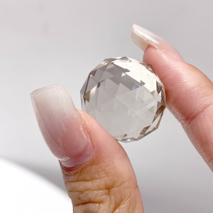 2cm/0.78In Clear Quartz Facet Cut Flash Sphere Wholesale