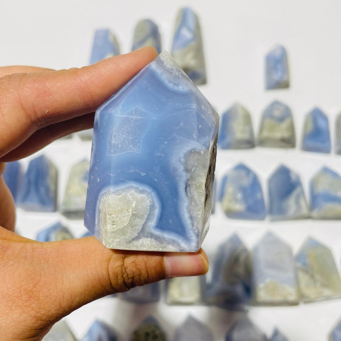 48 Pieces Blue Chalcedony Points