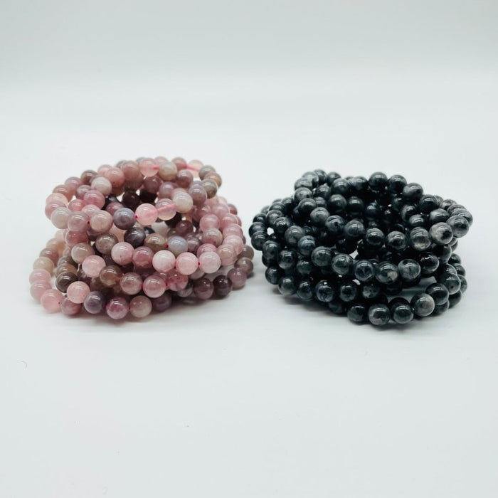 2Types Bracelet Wholesale Purple Rose Quartz Yooperlite