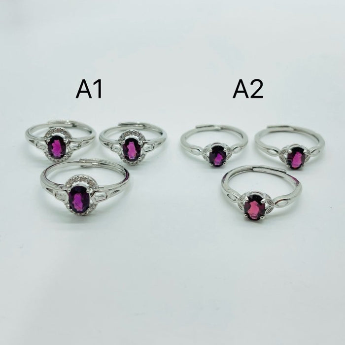 2Types Different Styles Purple Garnet Cut Faceted Ring Wholesale