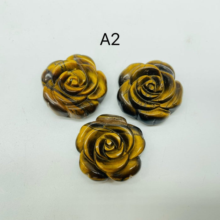 2Types Tiger Eye Flower Carving Wholesale