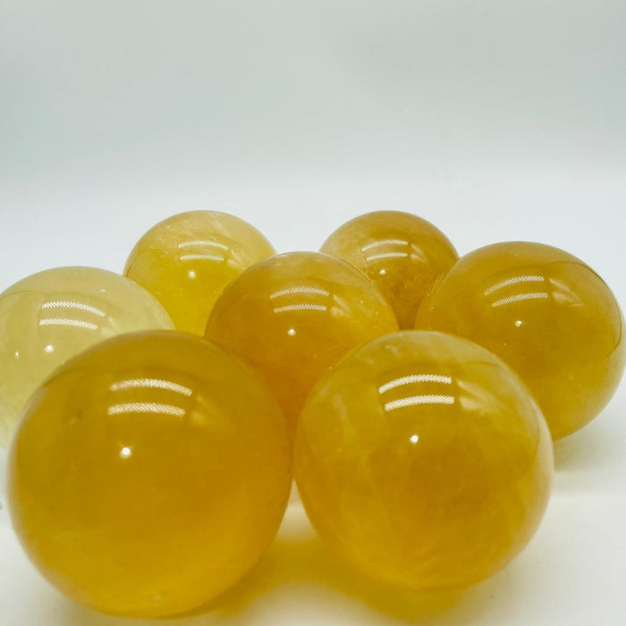 Yellow Calcite Spheres Ball Wholesale