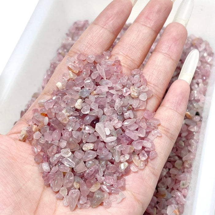 3-5mm Madagascar Rose Quartz Chips Gravel Wholesale