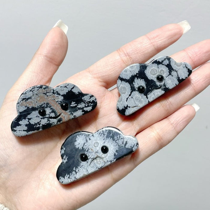 3 Expressions Mixed Snowflake Obsidian Clouds Carving Wholesale