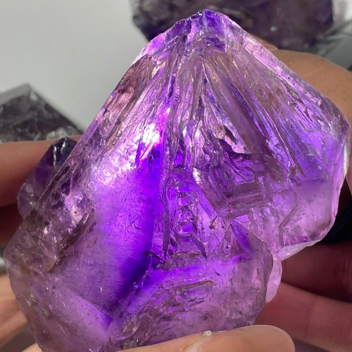 3 Pieces Amethyst Super7 Skeletal Quartz Raw Stone For Collection