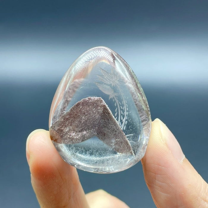 3 Pieces Flower Garden Quartz Inner Scene Carving