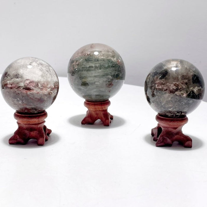 3 Pieces Garden Quartz Sphere For Collection