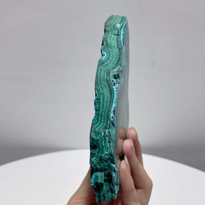3 Pieces High Quality Chrysocolla Mixed Malachite Slab Specimen