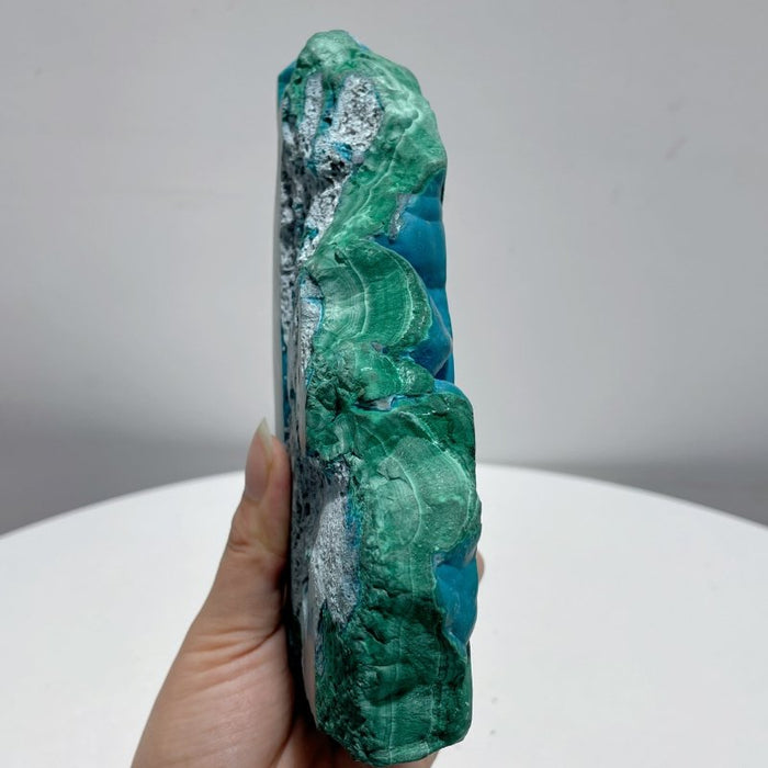 3 Pieces High Quality Chrysocolla Mixed Malachite Slab Specimen