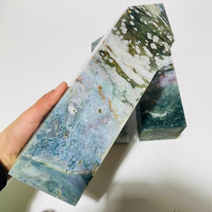 3 Pieces High Quality Large Ocean Jasper Tower