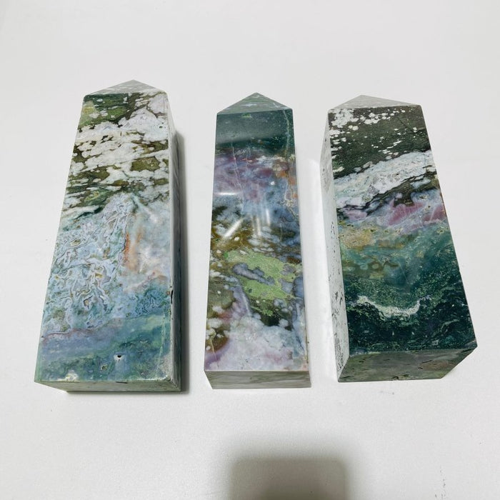 3 Pieces High Quality Large Ocean Jasper Tower