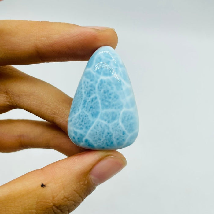 3 Pieces High Quality Larimar Waterdrop Shape Pendant Dominican Republic Larimar