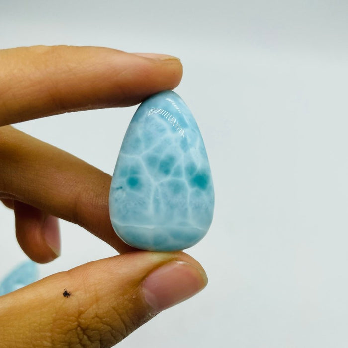 3 Pieces High Quality Larimar Waterdrop Shape Pendant Dominican Republic Larimar