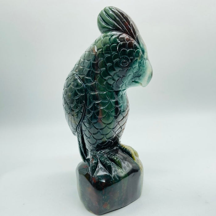 3 Pieces Large Ocean Jasper Parrot Carving