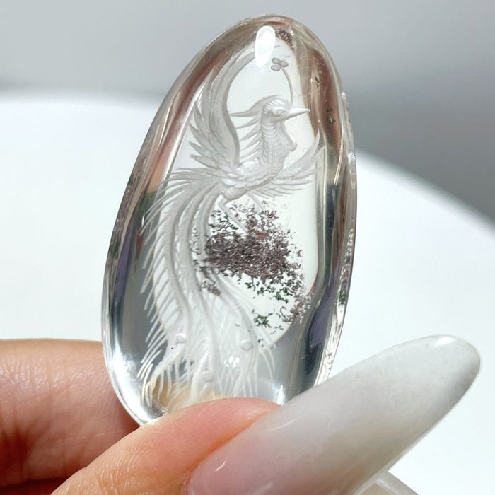 3 Pieces Phoenix Garden Quartz Inner Scene Carving