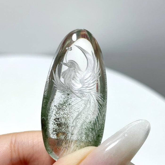 3 Pieces Phoenix Garden Quartz Inner Scene Carving