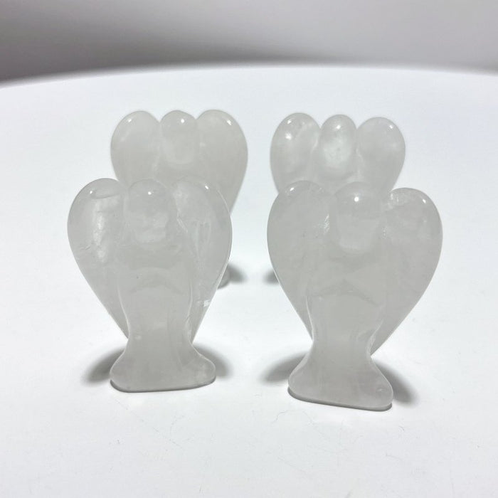 3 Types 2inch Angel Carving Wholesale Clear Quartz & Rose Quartz