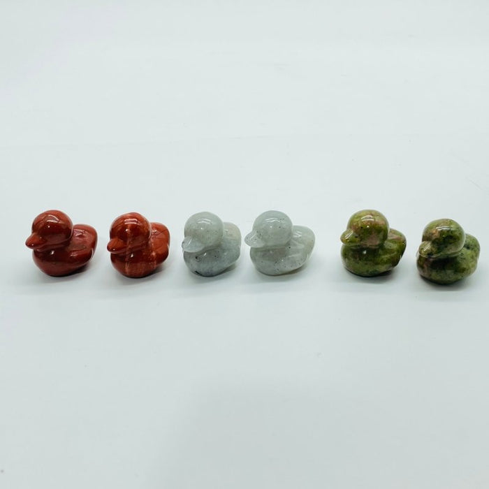 3 Types Duck Carving Wholesale Red Jasper Labradorite
