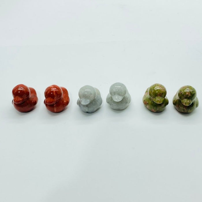 3 Types Duck Carving Wholesale Red Jasper Labradorite