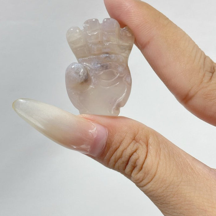 3 Types Hamsa Hand Of Fatima Carving Wholesale Rose Quarz Ocean Jasper
