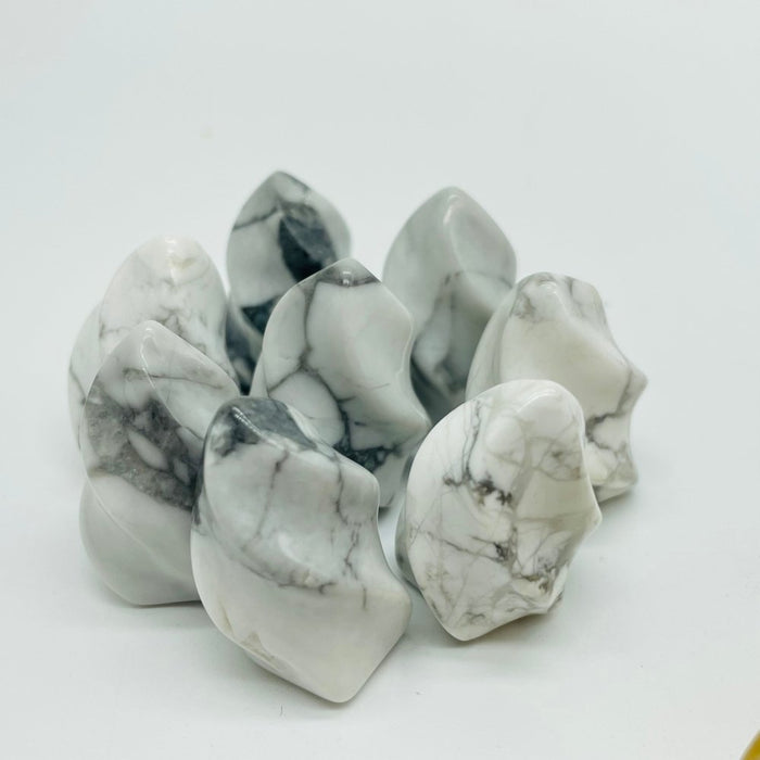 Mini Crystal Flame Carving Wholesale Howlite Crazy Agate
