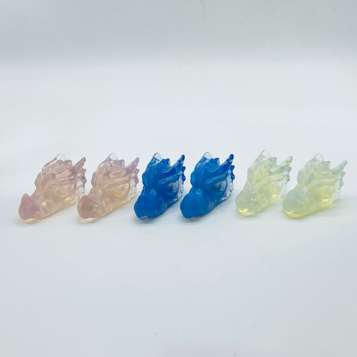3 Types Opalite Dragon Head Carving Wholesale