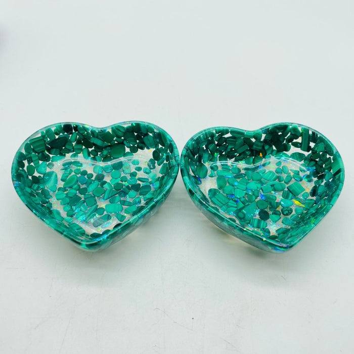 6 Types Resin Amethyst&Garnet Malachite Chips Gravel Heart Bowl Wholesale