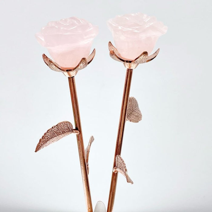 3 Types Rose Quartz Beautiful Rose Flower Carving Wholesale #2 Shape