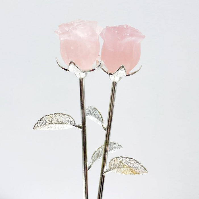 3 Types Rose Quartz Rose Flower Carving Wholesale #1 Shape