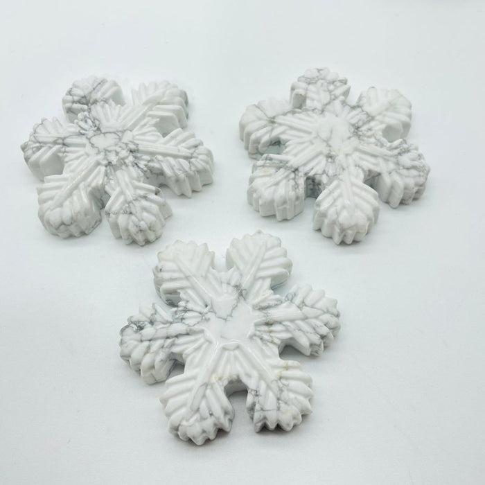 3 Types Snowflake Carving Wholesale Tiger Eye Howlite Yellow Calcite