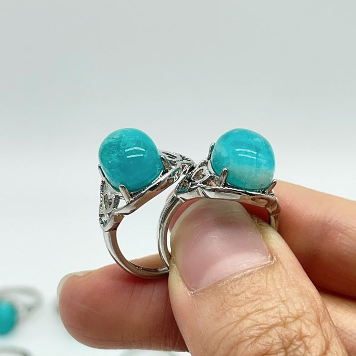 31 Pieces Beautiful Deep Blue Amazonite Ring