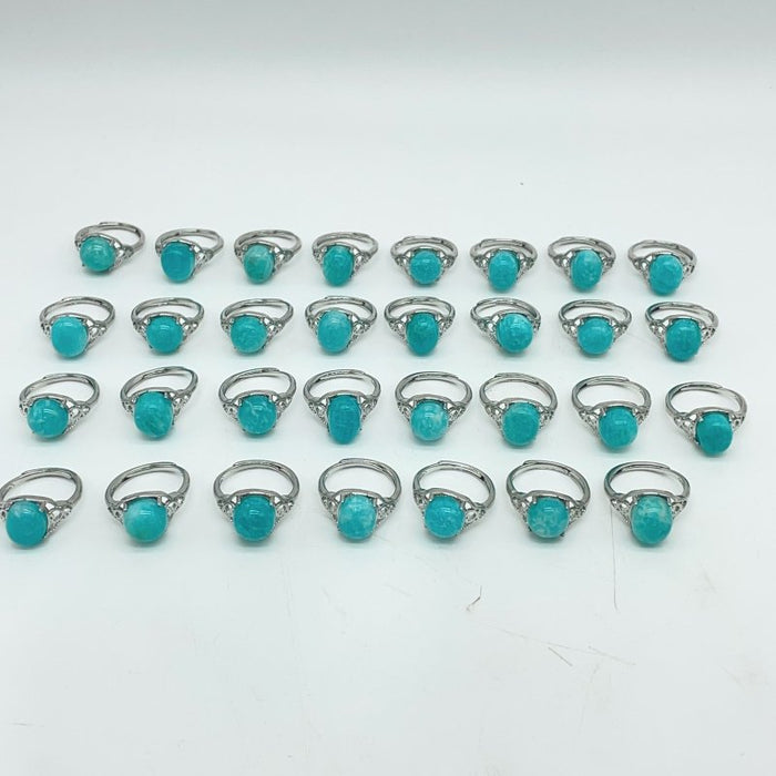 31 Pieces Beautiful Deep Blue Amazonite Ring