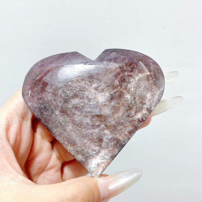31 Pieces High Quality Flash Lepidolite Heart