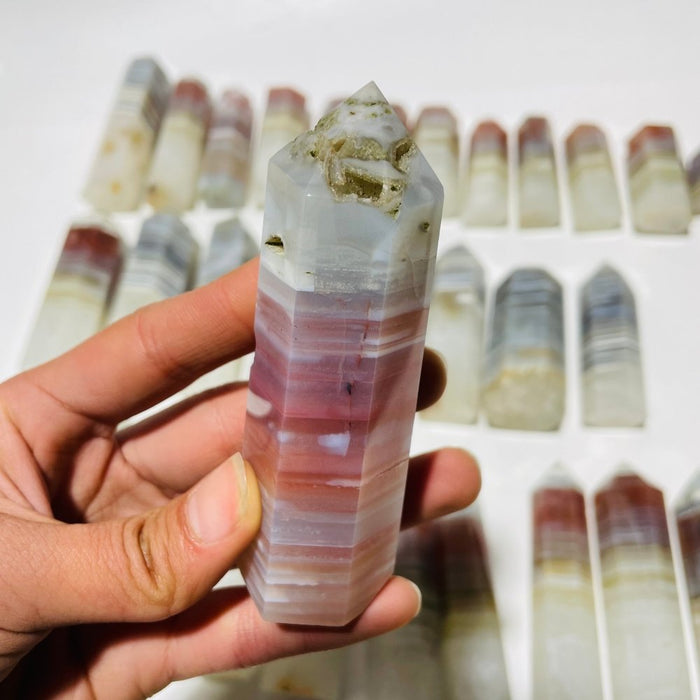 31 Pieces Stripe Agate Points