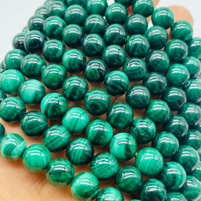 0.3in(8mm) High Quality Malachite Bracelet Wholesale