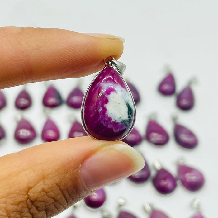 32 Pieces High Quality Ruby Zoisite Pendant Charm
